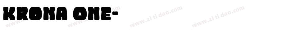 Krona One字体转换